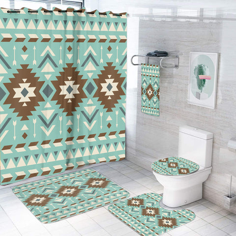 Powwow StoreGBNAT00778 Pattern Native American Bathroom Set