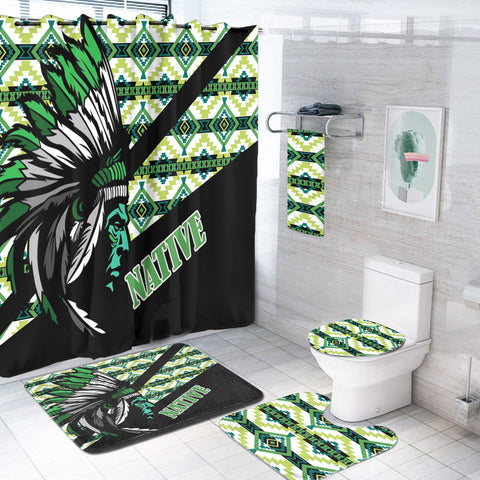 Powwow StoreBS000262Pattern Native American Bathroom Set