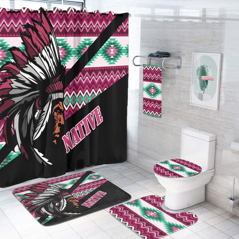Powwow StoreBS000263 Pattern Native American Bathroom Set