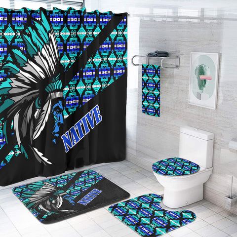 Powwow StoreBS000264 Pattern Native American Bathroom Set