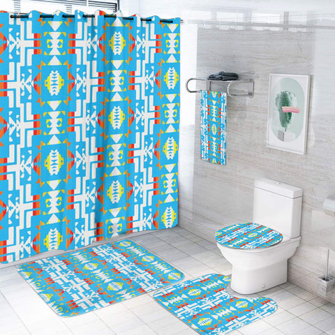 Powwow StoreBS000269 Pattern Native American Bathroom Set