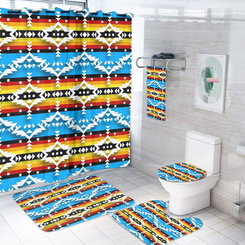 Powwow StoreBS000272 Pattern Native American Bathroom Set