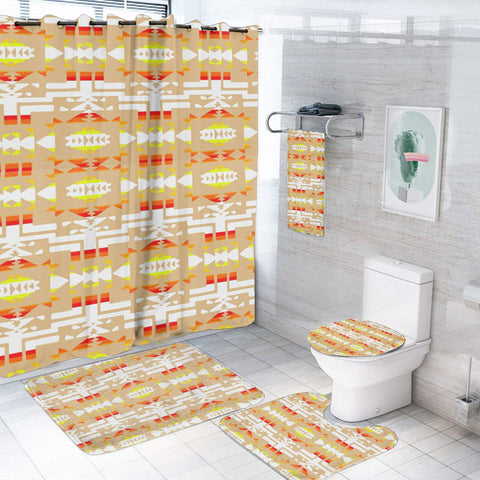 Powwow StoreBS000271 Pattern Native American Bathroom Set