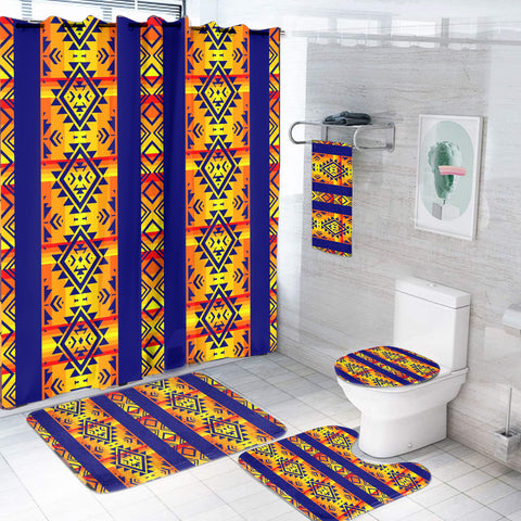 Powwow StoreBS000273 Pattern Native American Bathroom Set