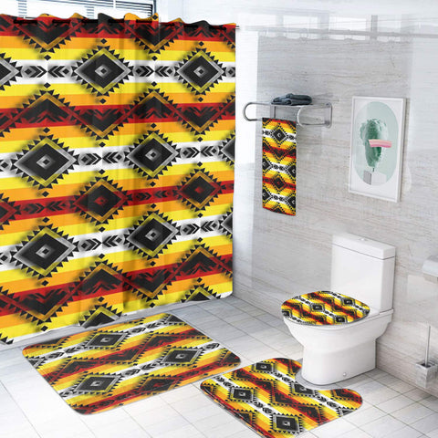 Powwow StoreBS000275 Pattern Native American Bathroom Set