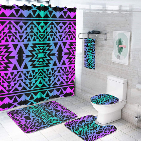 Powwow StoreBS000276 Pattern Native American Bathroom Set