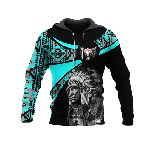 Powwow StoreHD000820 Pattern Native Pride 3D Hoodie
