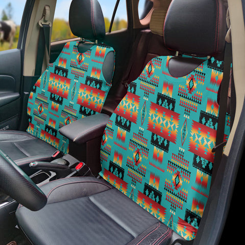 Powwow StoreGBNAT0004601 Pattern Native Vest Style Car Seat Cover