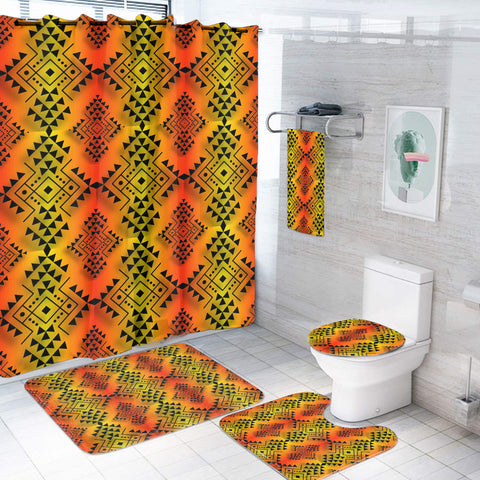 Powwow StoreBS000279 Pattern Native American Bathroom Set