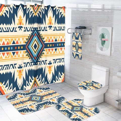 Powwow StoreBS000280 Pattern Native American Bathroom Set