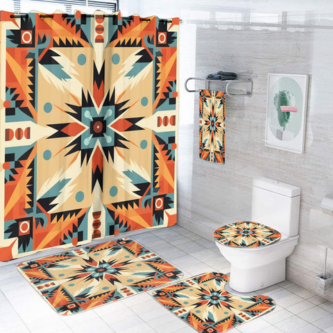 Powwow StoreBS000283 Pattern Native American Bathroom Set