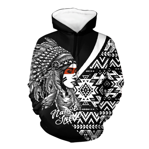Powwow StoreHD0012318 Pattern Native Pride 3D Hoodie