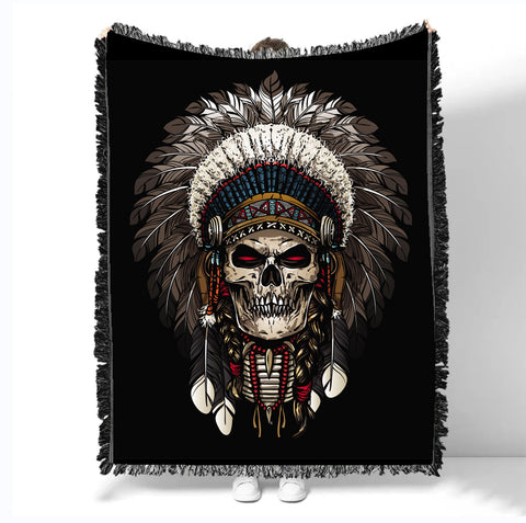 Powwow StoreGBNAT00044 Pattern Native Woven Blanket