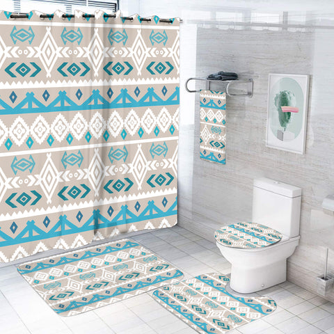 Powwow StoreBS000287 Pattern Native American Bathroom Set