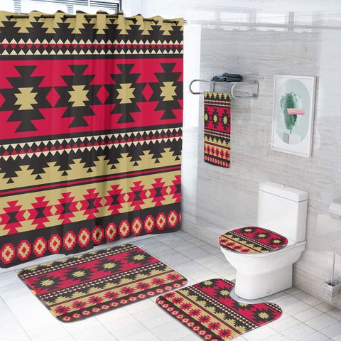 Powwow StoreBS000289 Pattern Native American Bathroom Set