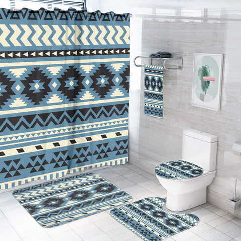 Powwow StoreBS000291 Pattern Native American Bathroom Set