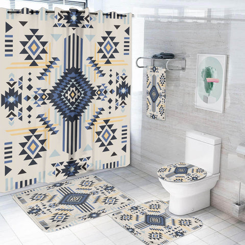 Powwow StoreBS000293 Pattern Native American Bathroom Set