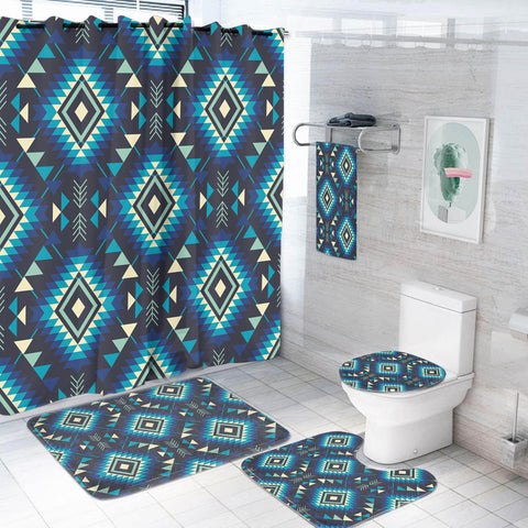 Powwow StoreBS000294 Pattern Native American Bathroom Set
