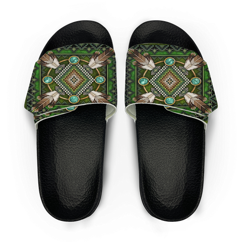 Powwow StoreGBNAT00023 Pattern Native American Magic Sticker Slippers