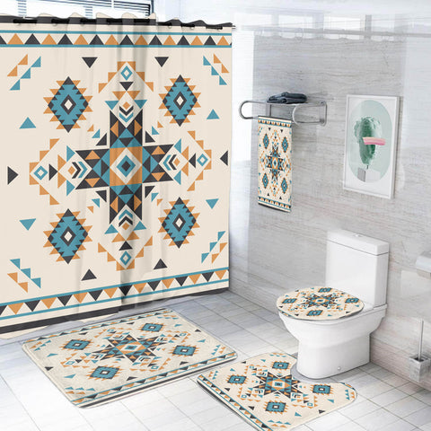 Powwow StoreBS000298 Pattern Native American Bathroom Set