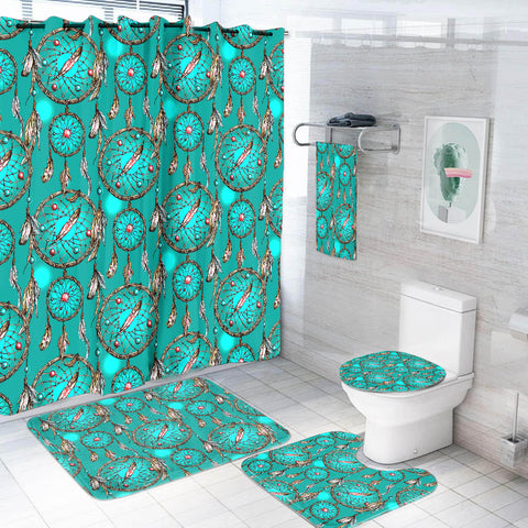 Powwow StoreBS000299 Pattern Native American Bathroom Set