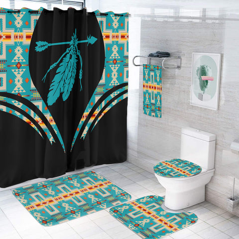 Powwow StoreBS000303 Pattern Native American Bathroom Set