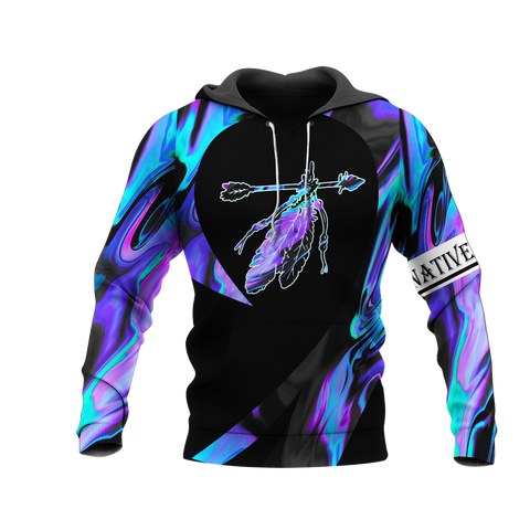 HD0012821 Pattern Native American Pride 3D Hoodie