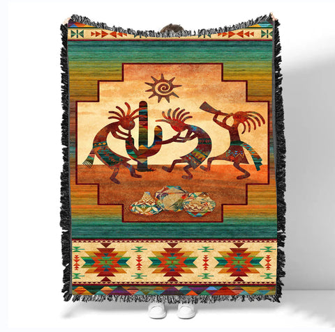 Powwow StoreGBNAT00054 Pattern Native Woven Blanket
