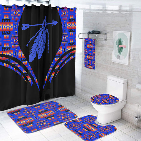 Powwow StoreBS000304 Pattern Native American Bathroom Set