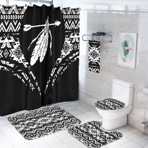 Powwow StoreBS000309 Pattern Native American Bathroom Set