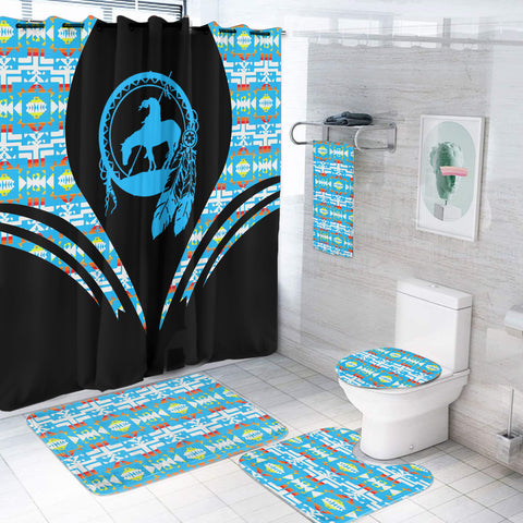 Powwow StoreBS000310 Pattern Native American Bathroom Set