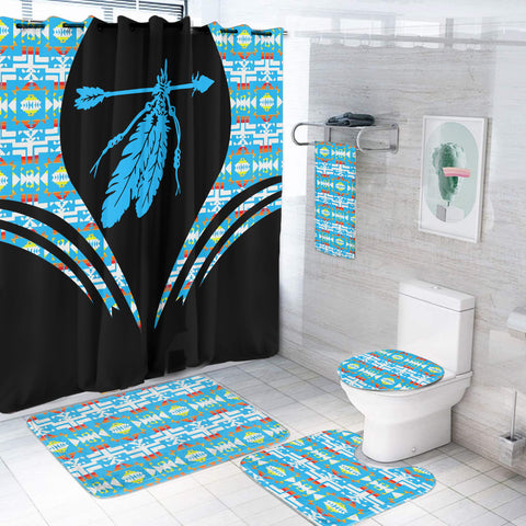 Powwow StoreBS000311 Pattern Native American Bathroom Set