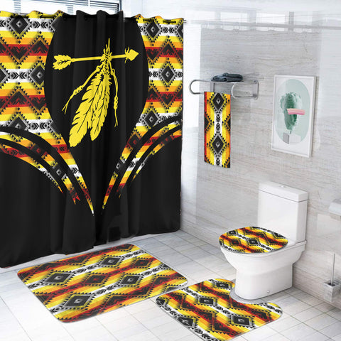 Powwow StoreBS000313 Pattern Native American Bathroom Set