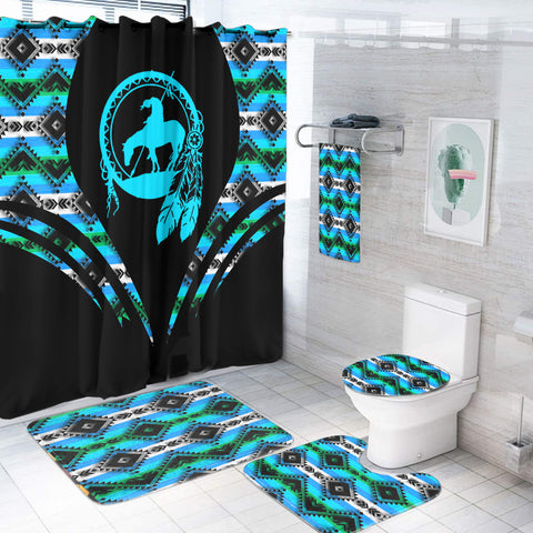 Powwow StoreBS000315 Pattern Native American Bathroom Set