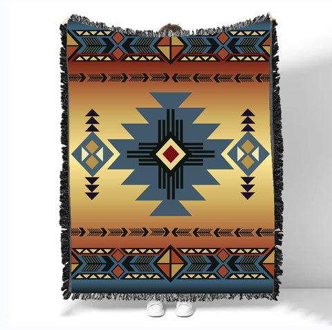 Powwow StoreGBNAT00057 Pattern Native Woven Blanket