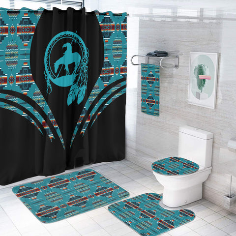 Powwow StoreBS000319 Pattern Native American Bathroom Set