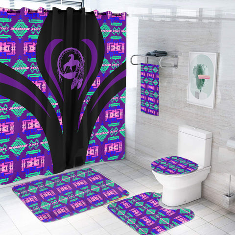 Powwow StoreBS000323 Pattern Native American Bathroom Set