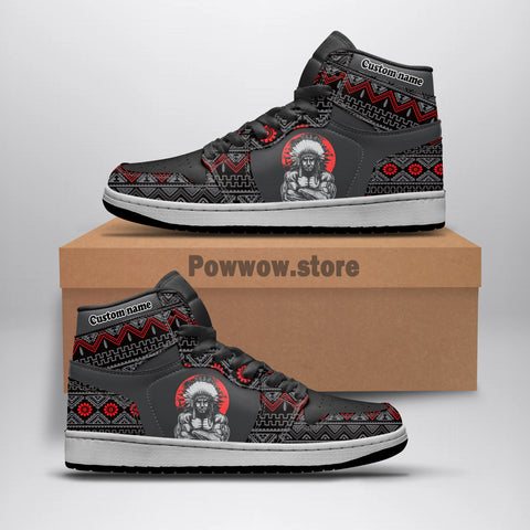 Powwow StoreJDS0122 Pattern Native Shoes