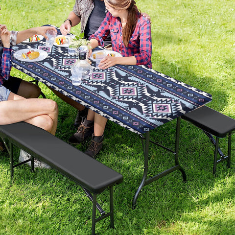 Powwow StoreBS000125 Tribe Design Native American Picnic Table Cover