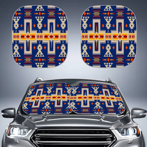 Powwow StoreGBNAT0006204 United Tribes Design Native American Auto Sun Shades 2pcs