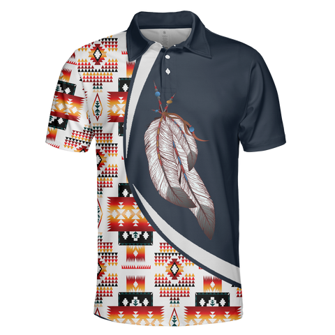 Powwow StorePOLO0014 Native American  Polo TShirt 3D