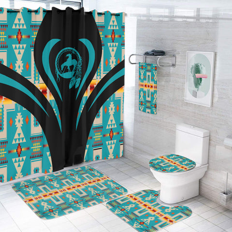 Powwow StoreBS000332 Pattern Native American Bathroom Set