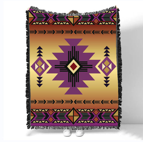 Powwow StoreGBNAT0005706 Pattern Native Woven Blanket