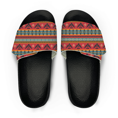Powwow StoreGBNAT00029 Pattern Native American Magic Sticker Slippers