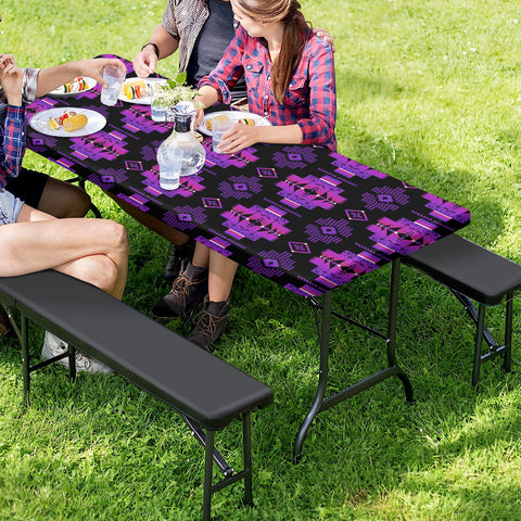 Powwow StoreGBNAT00720 Tribe Design Native American Picnic Table Cover