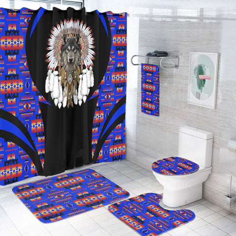 Powwow StoreBS000340 Pattern Native American Bathroom Set