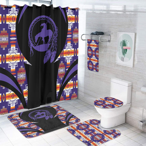 Powwow StoreBS000343 Pattern Native American Bathroom Set
