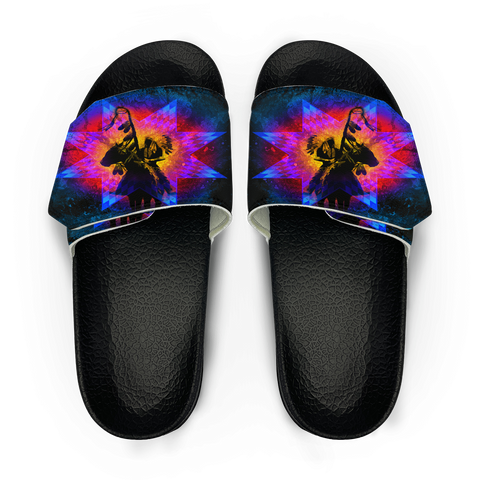 Powwow StoreGBNAT00097 Pattern Native American Magic Sticker Slippers