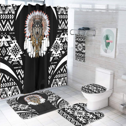Powwow StoreBS000347 Pattern Native American Bathroom Set