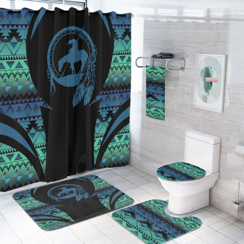 Powwow StoreBS000350 Pattern Native American Bathroom Set